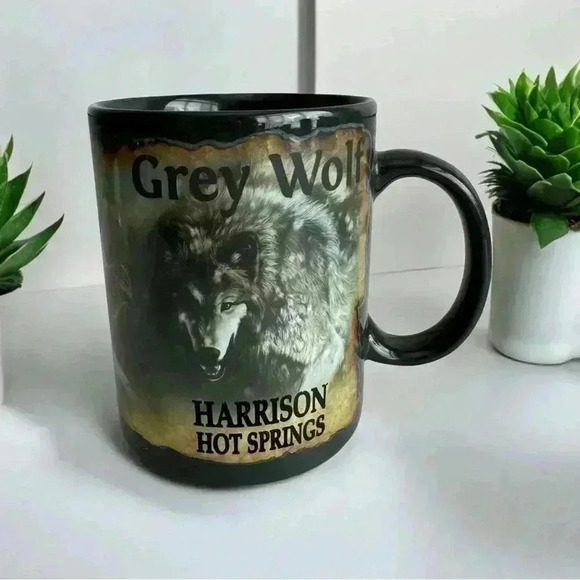 Grey Wolf Nature  Harrison Hot springs Mug - Picture 1 of 8